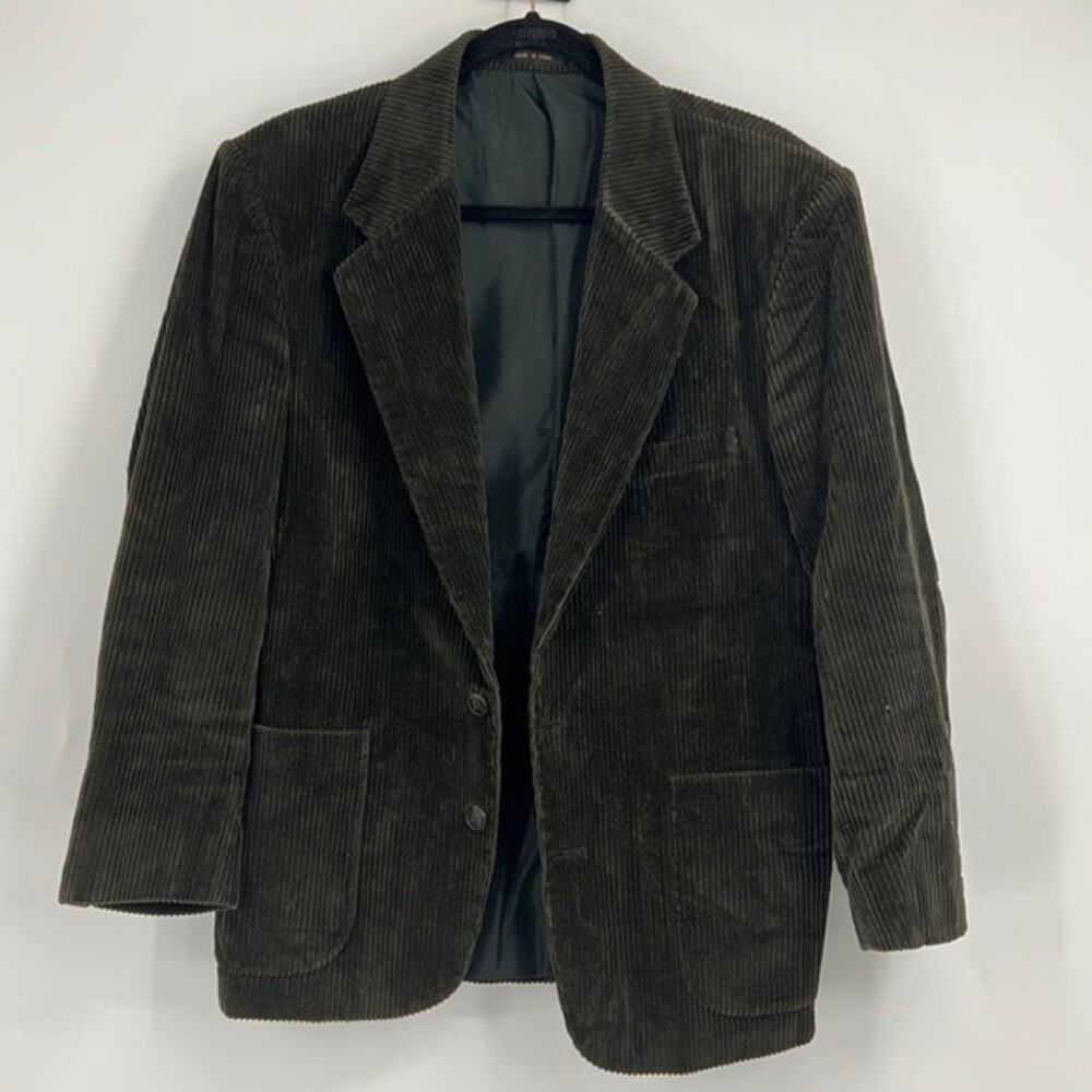MEMBERS ONLY GREEN CORD JACKET 40S